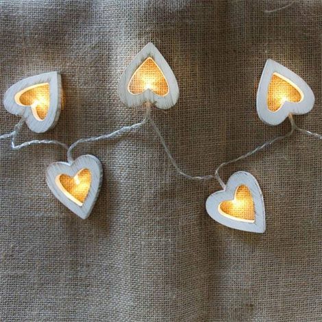 Guirnalda Rústica Led corazón 10 luces (1/5)