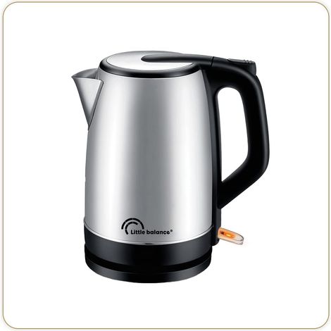 8519 Little Inox, Bouilloire électrique, Sans fil, 1,7 L, Filtre anti-calcaire, Tout Inox (1/5)