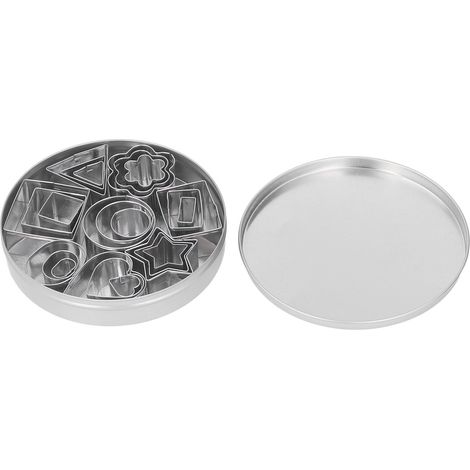Ensemble de 24 moules à biscuits en acier inoxydable, mini emporte-pièces en métal, formes géométriques pour gâteaux et collations. (1/5)