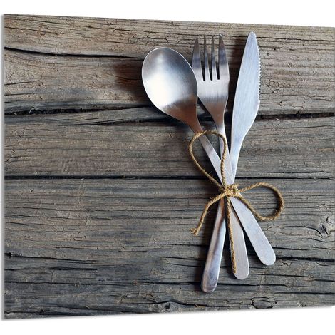 PANNELLO IN VETRO PER CUCINA 65x60 Posate (1/5)