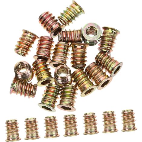 ABOOFAN 100 pièces Inserts filetés pour bois Connecteurs à vis (1/5)