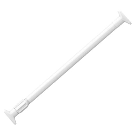 Barre de Douche Télescopique 50-80 cm - Tringle à Rideau sans Perçage - Acier Inoxydable Extensible avec Embouts Antidérapants - pour Salle de Bain, Armoire et Fenêtre - Blanc (1/5)