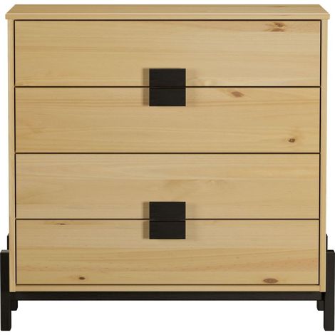Comoda 4 Cajones De Madera De Pino (1/3)