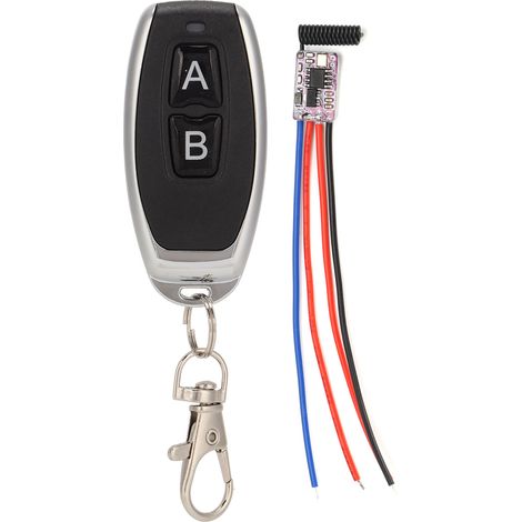 Télécommande sans fil 2 touches 5-24V avec verrouillage, interrupteur pour portes et fenêtres électriques (1/5)