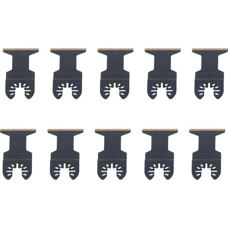 Kit de 10 lames pour outil multifonction, en acier rapide (HSS) et en acier au carbone (HCS), avec revêtement anticorrosion, pour scie oscillante de rechange.