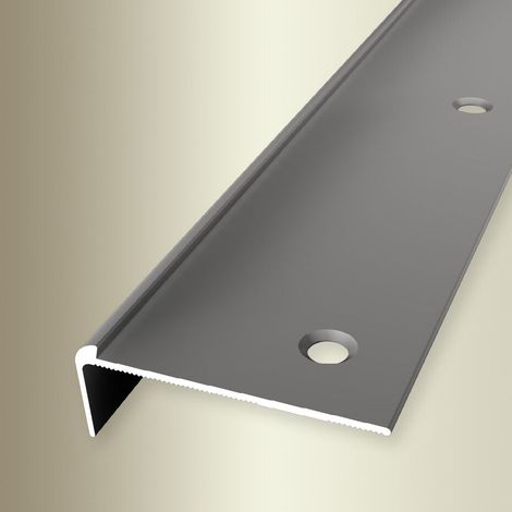 PROVISTON Treppenkantenprofil Breite: 48 mm Höhe: 2.5 mm Länge: 1000 mm Aluminium eloxiert Edelstahl Versenkt Gebohrt (1/5)