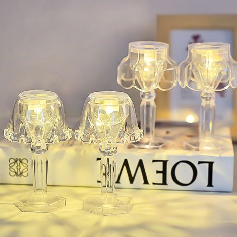 Lampe de chevet à motif floral + lampe de chevet à motif de bourgeon, ensemble de 4 pièces, éclairage d'ambiance pour la chambre à coucher (1/5)