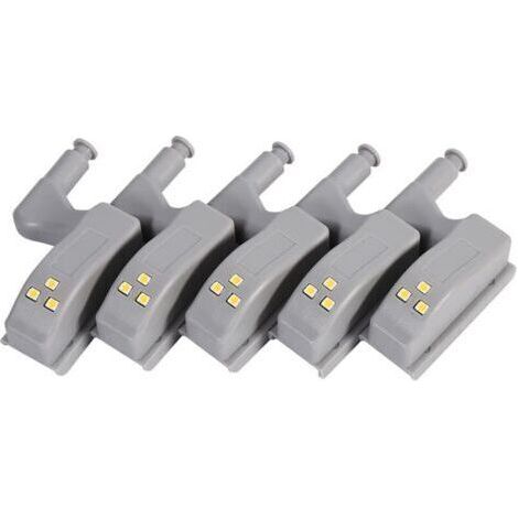 Lot De 10 LumièRes à CharnièRe Led En Forme De Lotus, LumièRes De CharnièRe à Capteur Led Pour Armoires, Placards, Cuisines, Veilleuses Pour Armoires, Placards, Armoires De Cuisine, LumièRe Froide (1/4)