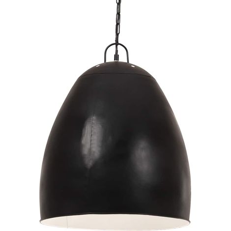 vidaXL Lámpara colgante industrial redonda negra 25 W 42 cm E27 (1/5)