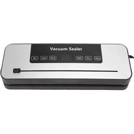 Machine à emballer sous vide, 6 en 1, avec affichage numérique LED, compte à rebours, programme de soudage, mode de scellage, riz, humide, sec pour tout type d'aliment,contient 10 sachets
