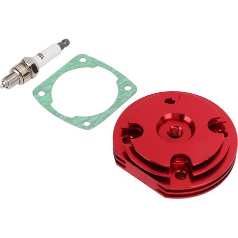CNC-gefräster Zylinderkopf-Zündkerzendichtungssatz aus Aluminium für 2x4 66cc, 69cc und 80cc Motorräder (1/5)