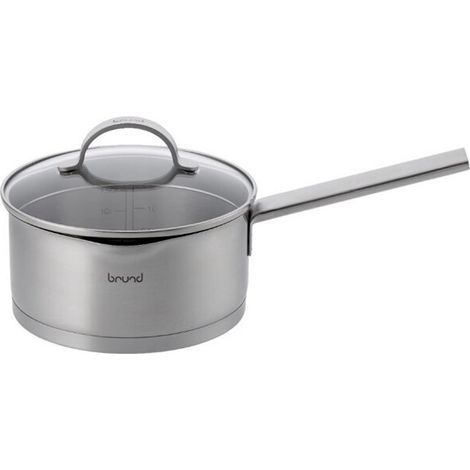 Brund Steelpan avec Glazen Deksel 2L RVS