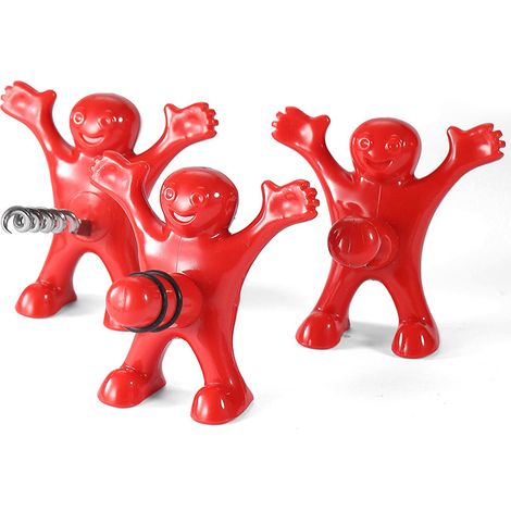 Weinstopper – 3-in-1-Set – Original rotes Design – Kunststoff 8 x 7,6 cm (1/5)