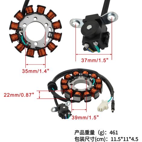 Accessoires pour stator de bobine d'allumage compatibles avec CRF110F 2013-2018 31120-KYK-911 (1/4)