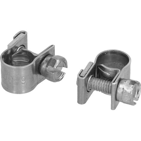20 colliers serflex mini inox 304 antirouille résistant corrosion argent 10-12mm pour auto chimie pharmacie (1/5)