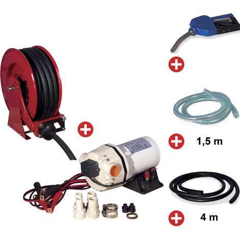 Pack enrouleur AdBlue 15 m Ø 3/4 20 bars Acier peint avec pompe 230 V pistolet et tuyaux MW Tools SHAD3415 SET3 230 (1/5)