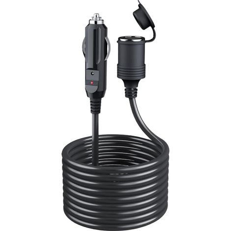 Rallonge Allume Cigare de Voiture: 5 m Câble Allume Cigare 12 V, Rallonge Prise Allume Cigare avec Fusible 15 A pour 12 V/24 V (1/5)