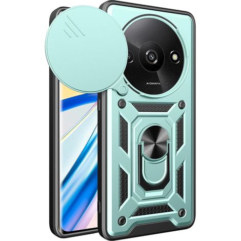 Custodia rinforzata per Xiaomi Redmi A3, CamShield Slide, verde