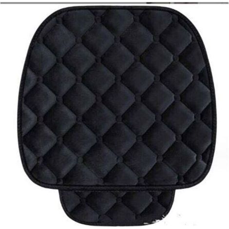 Couvre-siège de voiture en velours noir – Housse antidérapante avec poche de rangement – Confort optimal pour animaux de compagnie (1/4)
