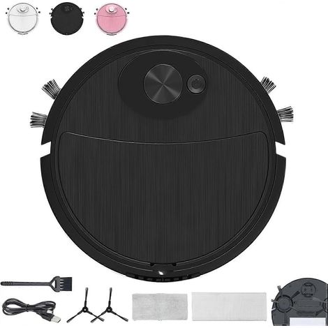 Mini aspirateur robot pour voiture (2027), robot nettoyeur compact 3 en 1 rechargeable avec fonction lavage humide. (1/5)