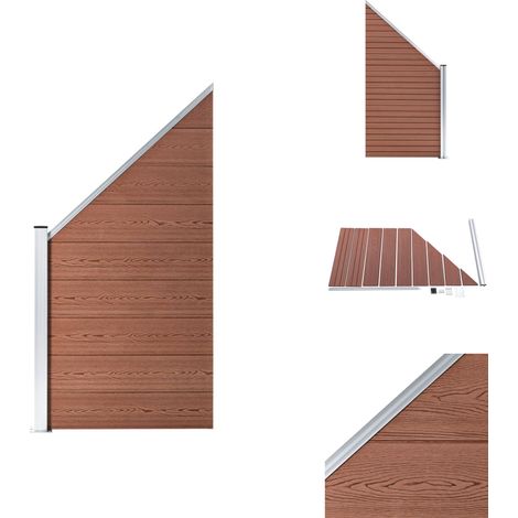 Zaunfelder - Living Zaunelement WPC 95x(105-180) cm Braun (1/5)
