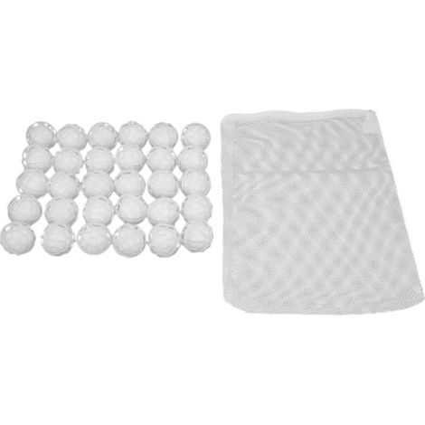 BelleRise - 30pcs boules filtrantes aquarium – PVC+fibre polyester Ø4,2 cm – filtration biologique – pour eau douce ou salée (1/5)