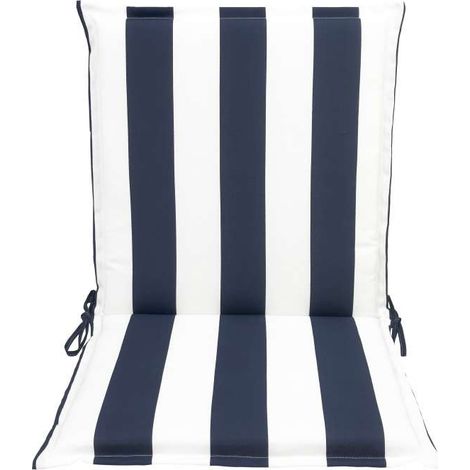 Cuscino da esterno spalla bassa righe blu navy (1/3)