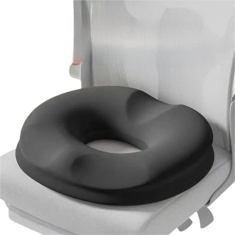 BelleRise - Coussin d'assise triangulaire pour hémorroïdes, coccyx, grossesse, après chirurgie, douleurs au coccyx, noir (1/5)
