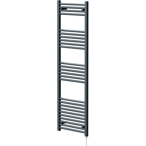 Pizarro Anthracite 1600mm x 500mm Straight Electric Heated Towel Rail (1/5)