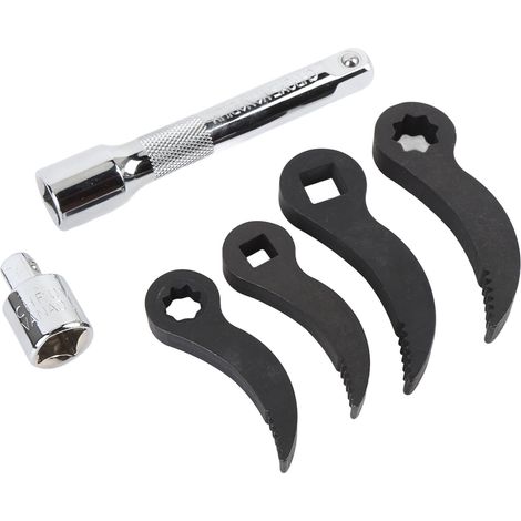 Ensemble d'outils avec adaptateurs pour leviers (1/2 po et 3/8 po), double équerre et équerre carrée, tige d'extension et coffret de rangement (1/5)