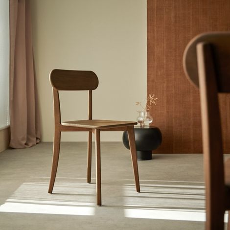 Chaise en bois d'acajou brown Abel (1/5)