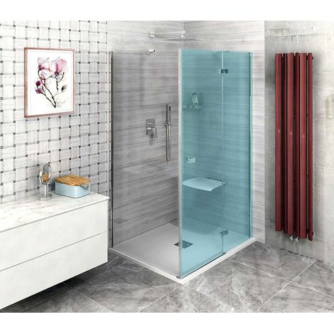 Polysan Fortis Line - Porte de douche 100 cm, aluminium poli/verre transparent FL3510 (1/4)