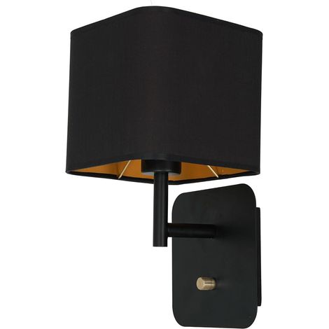 Applique Napoli ML6365 Milagro nero/oro in tessuto E27 60W (1/3)