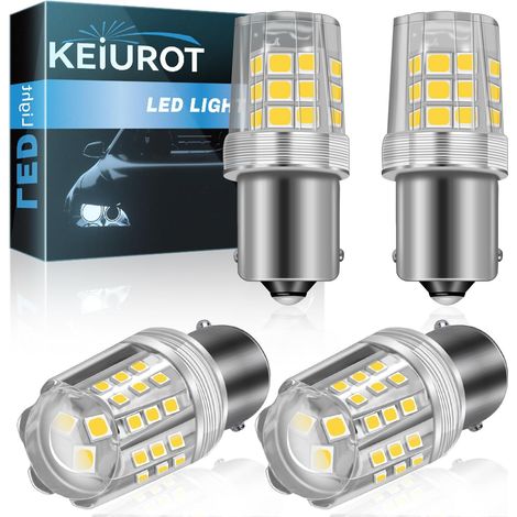 1156 White LED Bulbs BA15S 1141 7506 1003 Car LED Bulbs for Car Trailer Bulb RV 2835 39SMD 12V-50V (4PCS) (1/5)