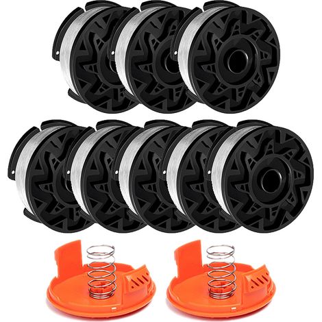 AF-100 Trimmerkopfspule, Ersatzspule für Rasentrimmer, 1,65 mm (0,065 Zoll) transparenter Faden, 9,14 m (30 Fuß) Nylonverlängerung, kompatibel mit den meisten Fadentrimmern