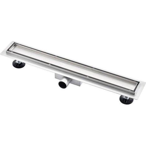 FugaFlow Anta caniveau de douche salle de bain - 70cm - grille de carrelage - flasque de sol - inox (1/5)