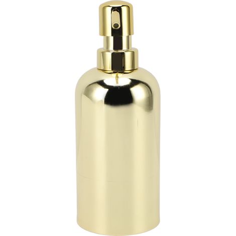 201 Dispenser di sapone da appoggio in acciaio inox, a pressione, per liquidi, con pompa manuale per lavastoviglie, per flacone, per bagno e cucina, colore oro. (1/5)