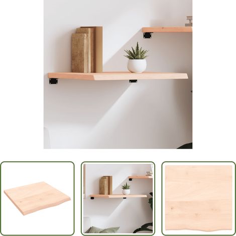 Rangement - Étagère murale 60x60x(2-4) cm bois de chêne massif non traité (1/5)