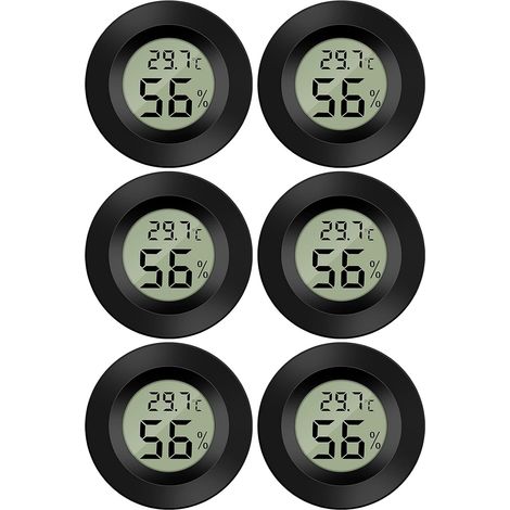 Mini thermomètre-hygromètre numérique LCD, température et humidité -5070℃ 10%99% HR, indicateur thermo-hygrométrique pour bureau, cuisine, caves à (1/5)