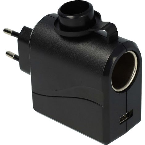 vhbw adattatore 12 V - 220 V, trasformatore di tensione da 3000 mA per caricatore, cavo di ricarica da auto