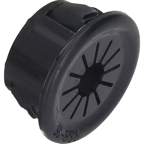 Lot de 200 passe-câbles à fixation stable, résistants au feu, isolés PA66, à boucle, cache-trou pour câble, noir, diamètre intérieur du trou : 15,7 mm / 0,62 po (1/5)