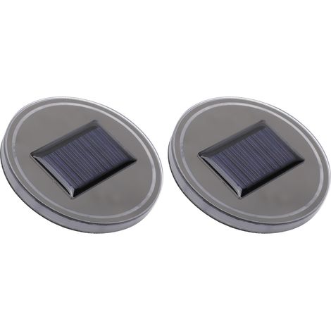 2er-Set Auto-Untersetzer mit Solar-Vibrations-LED-Innenbeleuchtung und Getränkehalter (1/5)