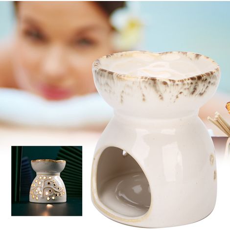 Diffuseur d'huiles essentielles en céramique avec éclairage LED pour bien-être (1/5)
