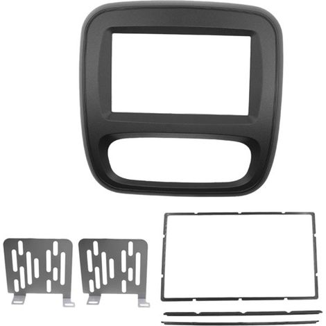 Kit de panel de radio estéreo para coche de 2 DIN compatible con Renault Trafic y Opel Vivaro 2015+