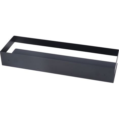 Étagère salle de bain noire en acier inoxydable, support baignoire moderne, rangement cuisine salle d'eau, noir mat (40 cm) (1/5)