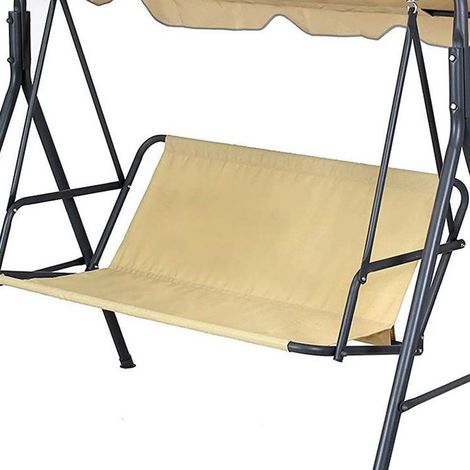 Housse balançoire jardin Tovbmup, tissu déperlant, anti-UV, beige crème, résistante aux intempéries, protège extérieur, housse de protection pour balancelle. (1/4)