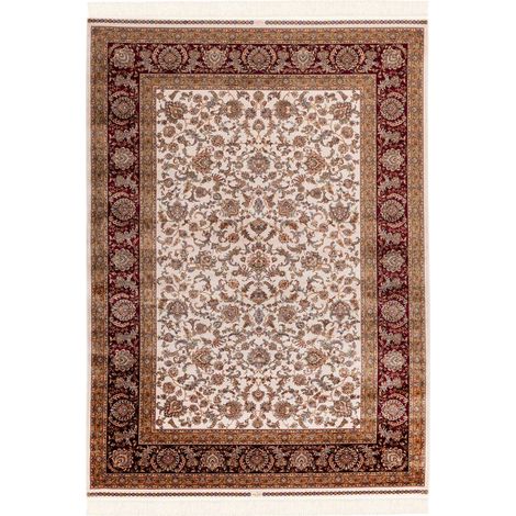Tapis crème vintage motif oriental en modal doux - 230 x 160 cm (1/3)