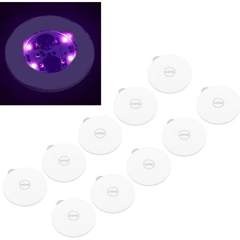 LED-beleuchtete Untersetzeraufkleber, bunte blinkende Flaschenaufkleber, leuchtende Untersetzer, 8-Segment-Farbschema, 6 cm. (1/5)