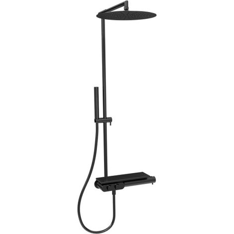 Colonne de douche thermostatique Chromé Noir Brossé Thermo Up - CRISTINA ONDYNA XT48875 (1/2)