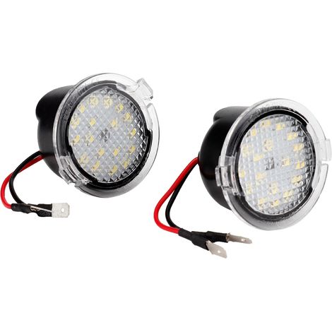 2Pcs Feux de Sol Rétroviseur Extérieur LED Blanc pour Ford Accessoires Auto (1/4)